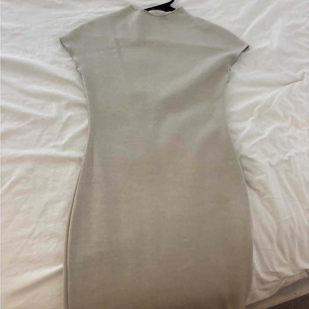 Zara Cream Long Sleeve Dress